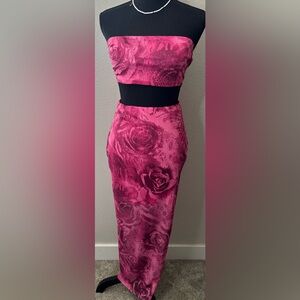 Pink Floral Two-Piece Set